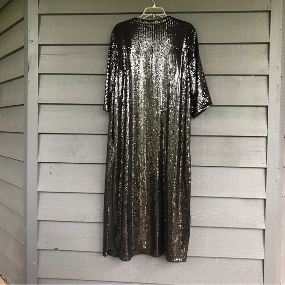 Good American Black Sequin Duster size M - Picture 3 of 8